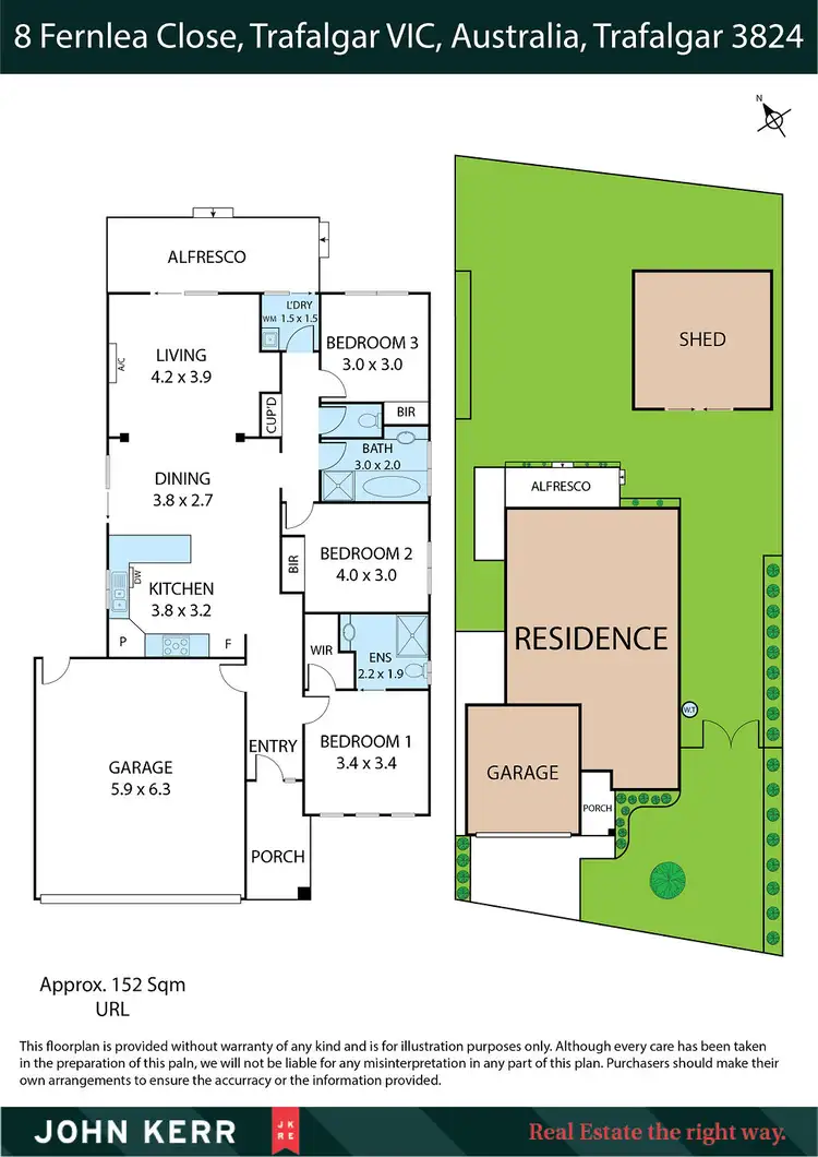 Floorplan of Homely house listing, 8 Fernlea Close, Trafalgar VIC 3824