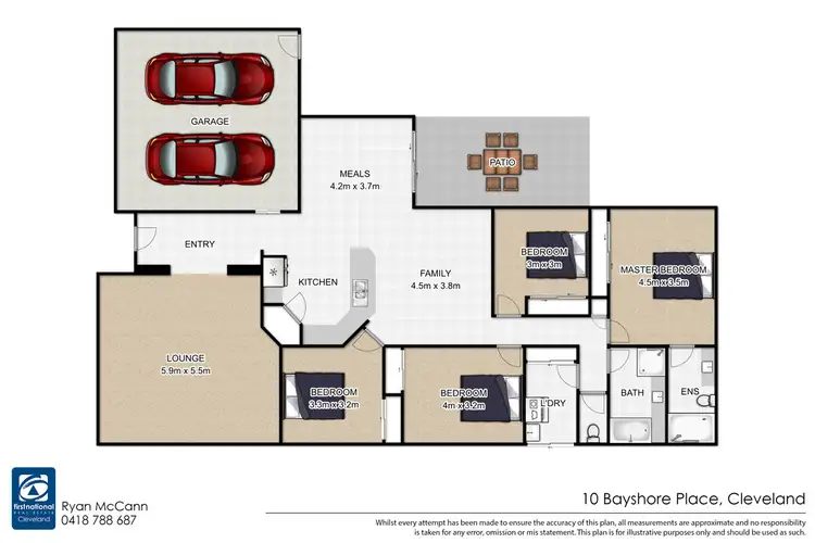 Floorplan of Homely house listing, 10 Bayshore Place, Cleveland QLD 4163