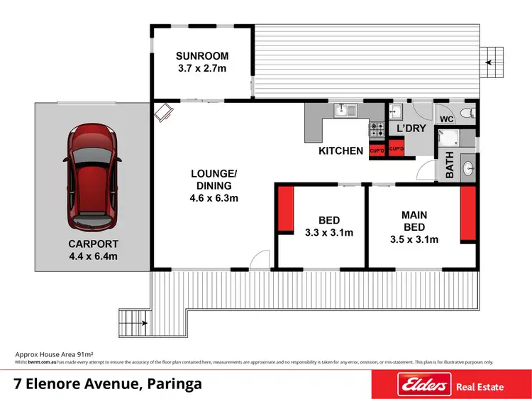 Floorplan of Homely house listing, 7 Elenore Avenue, Paringa SA 5340