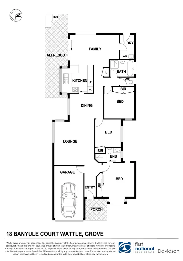 Floorplan of Homely house listing, 18 Banyule Court, Wattle Grove NSW 2173