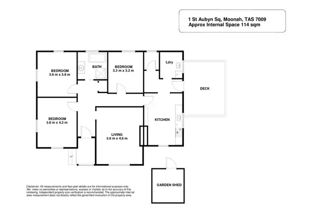 Floorplan of Homely house listing, 1 St Aubyn Square, Moonah TAS 7009