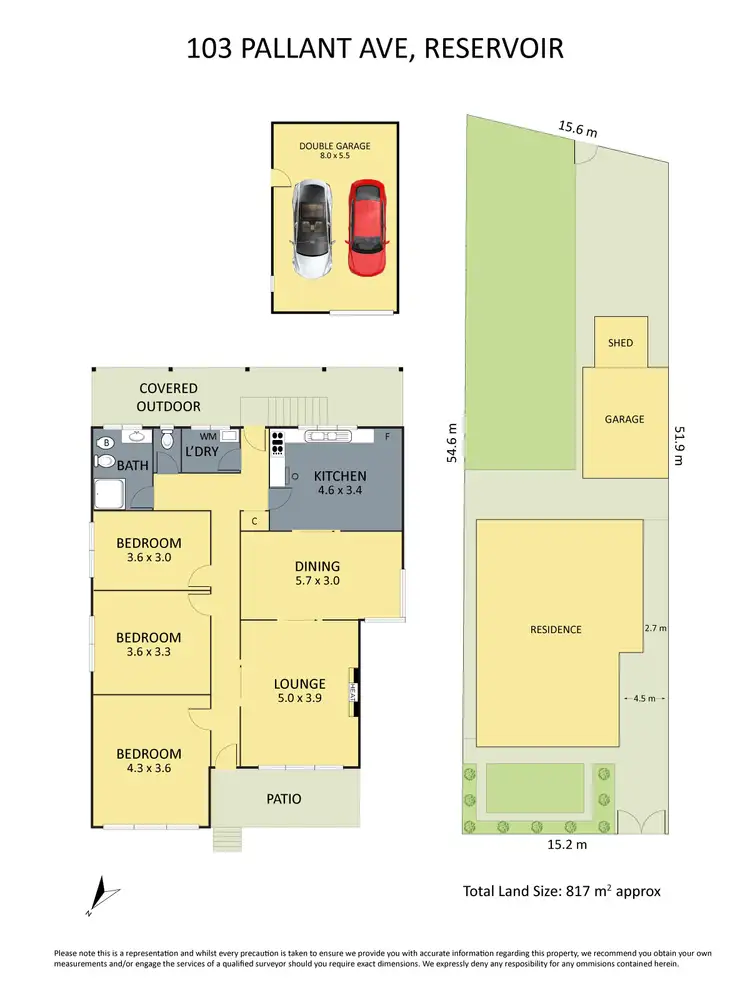 Floorplan of Homely house listing, 103 Pallant Avenue, Reservoir VIC 3073