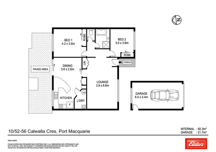 Floorplan of Homely villa listing, 10/52-56 Calwalla Crescent, Port Macquarie NSW 2444