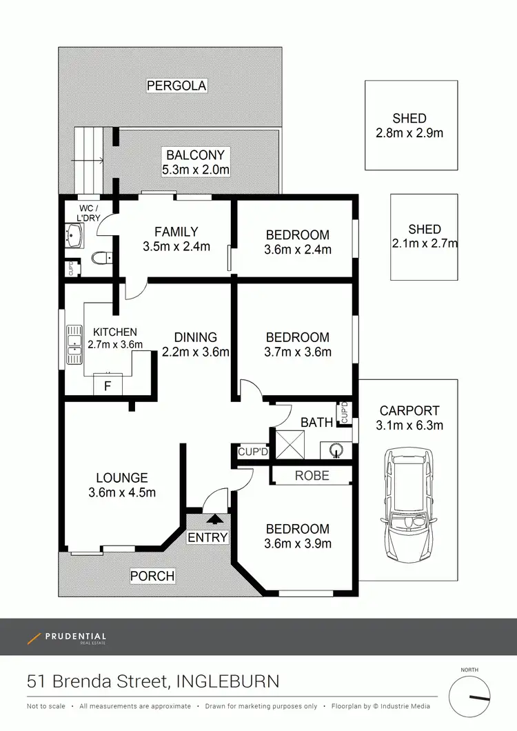 Floorplan of Homely house listing, 51 Brenda Street, Ingleburn NSW 2565
