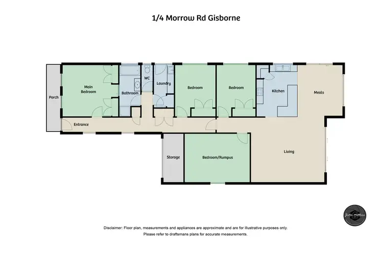 Floorplan of Homely villa listing, 1/4 Morrow Road, Gisborne VIC 3437