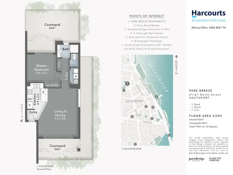 Floorplan of Homely unit listing, 21/61 North Street, Southport QLD 4215