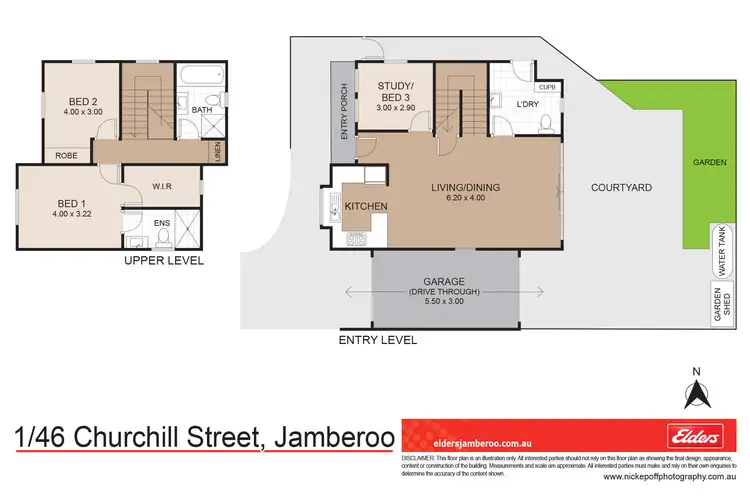 Floorplan of Homely townhouse listing, 1/46 Churchill Street, Jamberoo NSW 2533