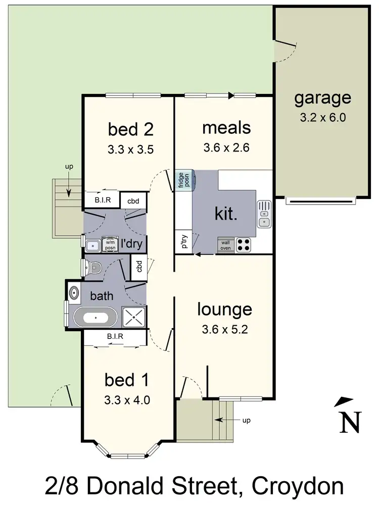 Floorplan of Homely unit listing, 2/8 Donald Street, Croydon VIC 3136