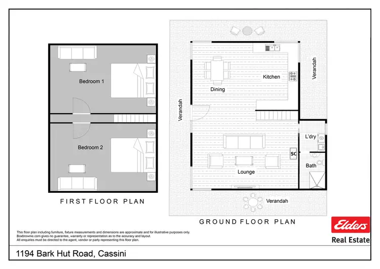 Floorplan of Homely rural property listing, 1194 BARK HUT ROAD, Cassini SA 5223