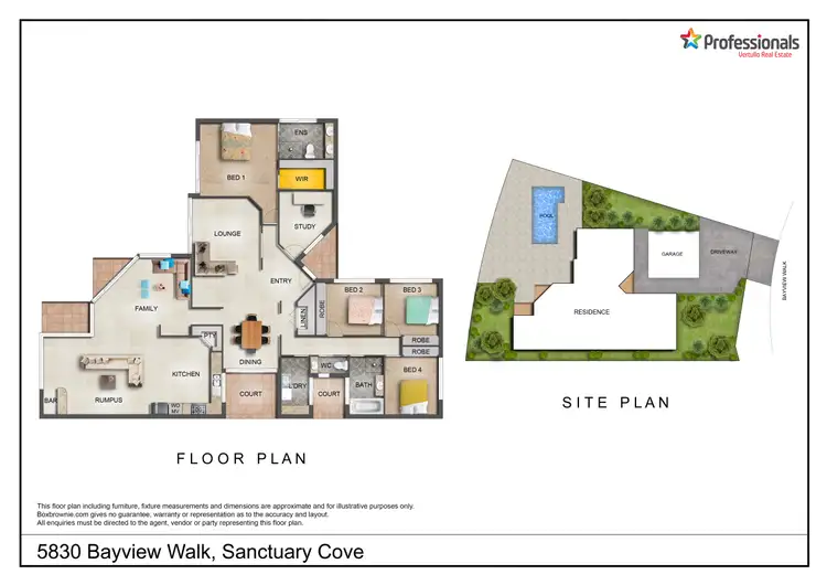 Floorplan of Homely house listing, 5830 Bayview Walk, Sanctuary Cove QLD 4212