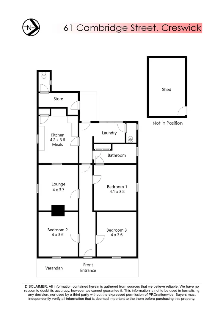 Floorplan of Homely house listing, 61 Cambridge Street, Creswick VIC 3363