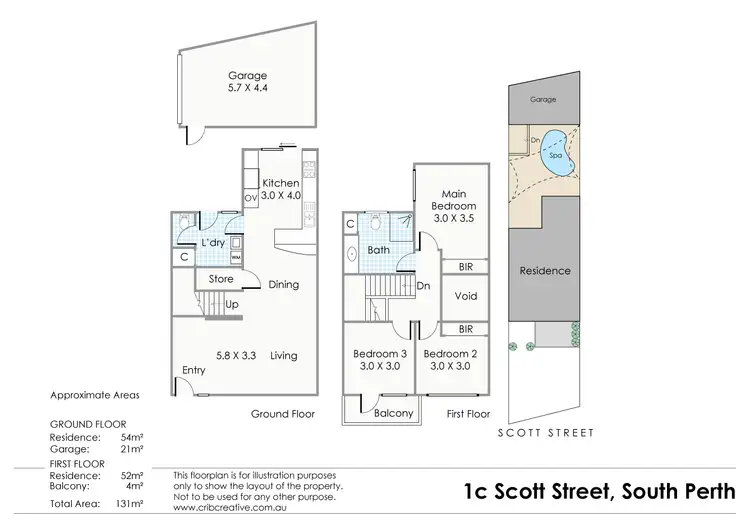 Floorplan of Homely house listing, 1C Scott Street, South Perth WA 6151