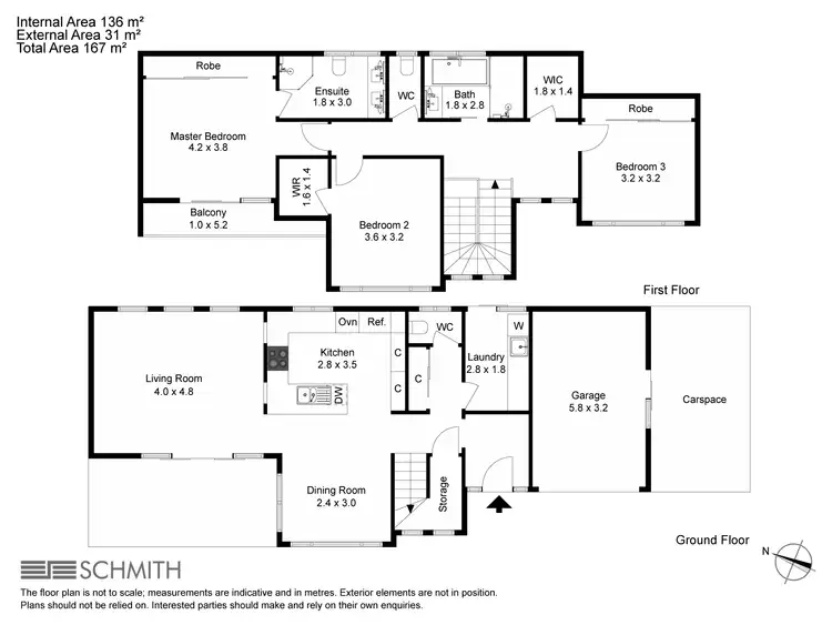 Floorplan of Homely semi-detached listing, 2/16 Tenth Avenue, Palm Beach QLD 4221