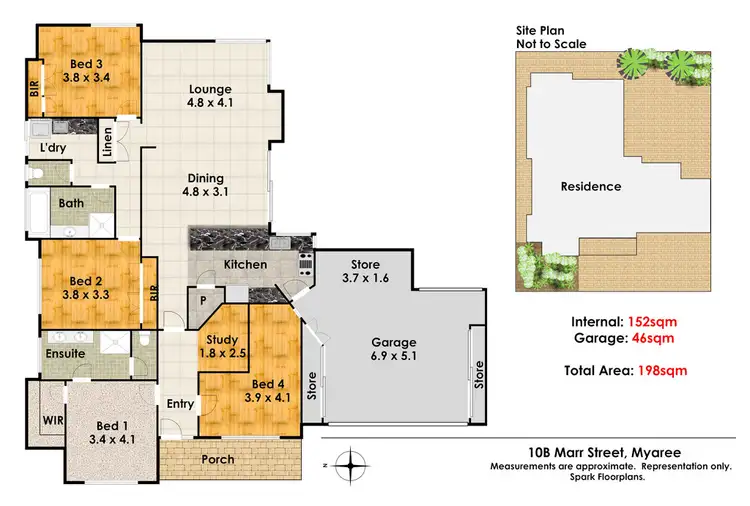 Floorplan of Homely house listing, 10B Marr Street, Myaree WA 6154