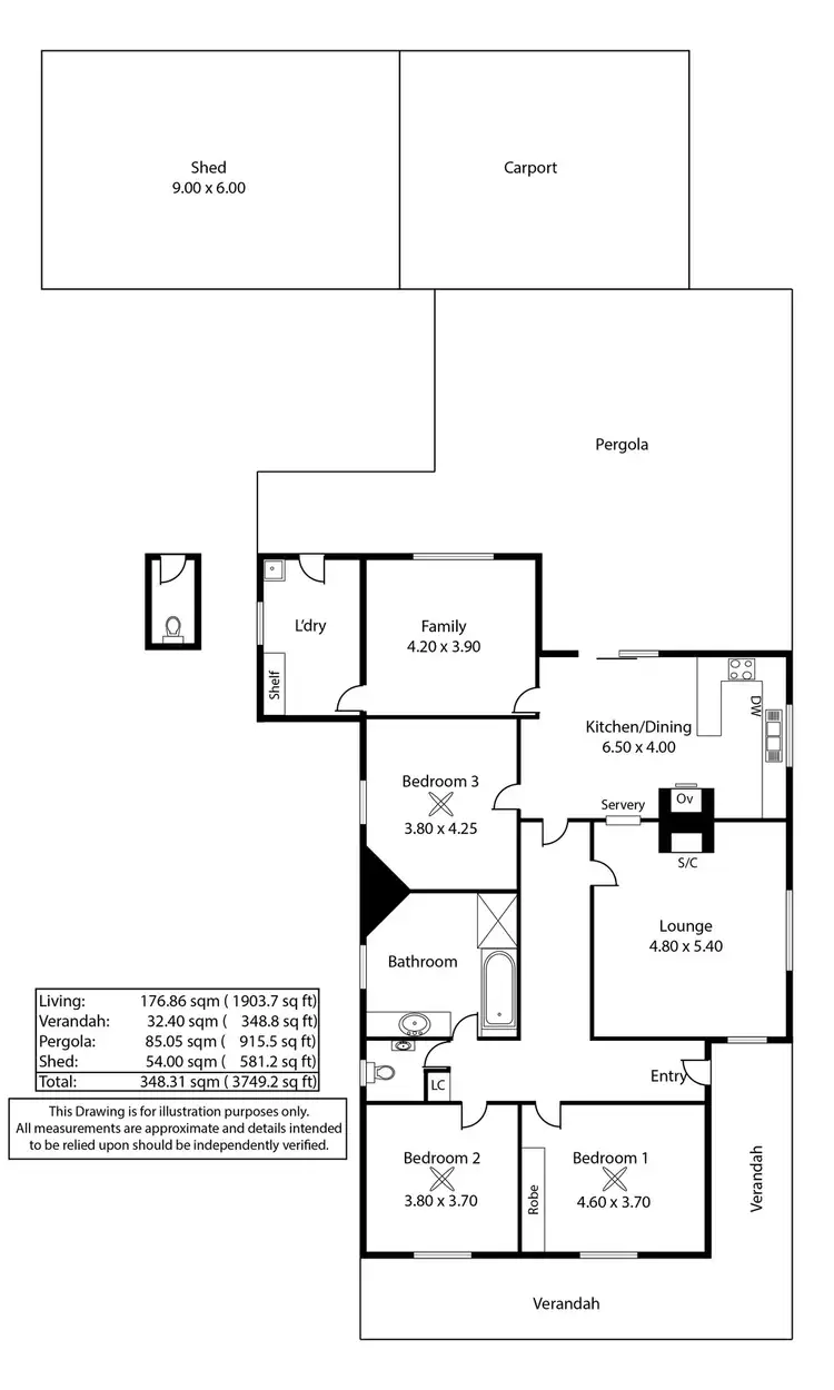 Floorplan of Homely rural property listing, 357 Kulkami Road, Karoonda SA 5307