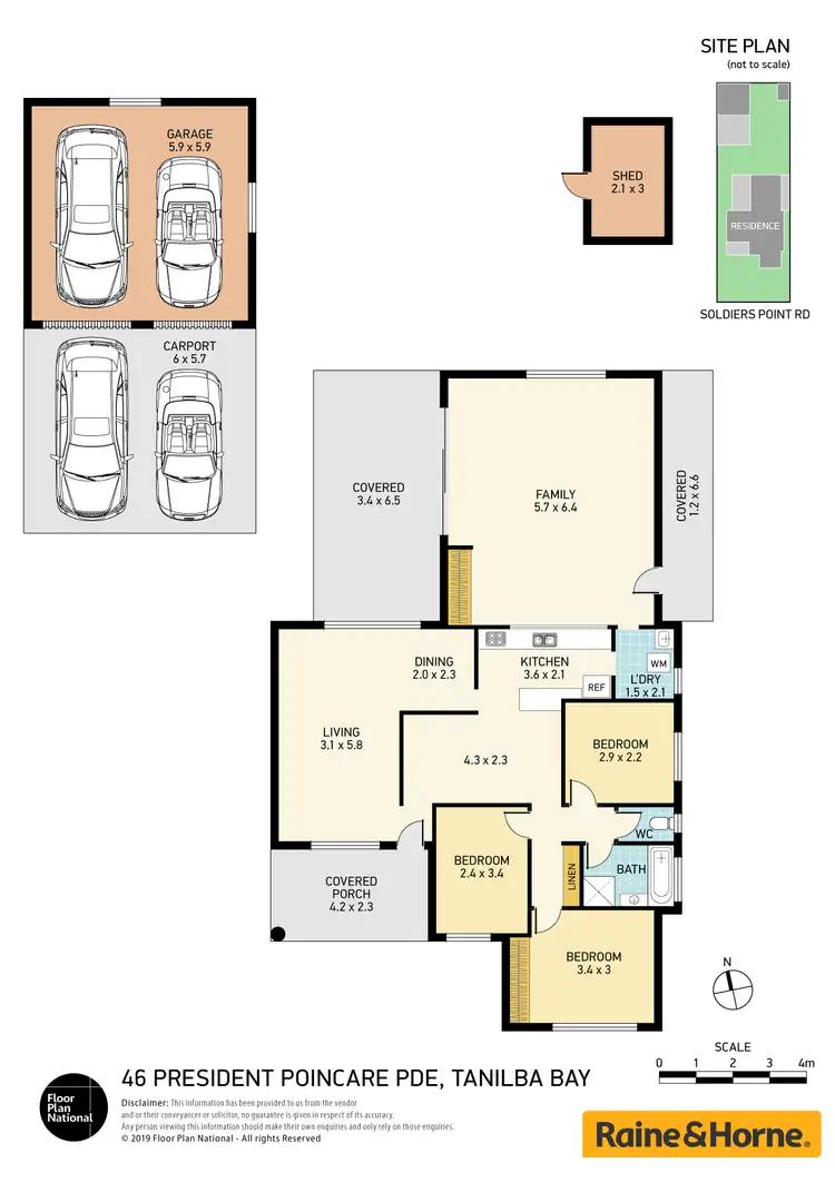 Floorplan of Homely house listing, 46 President Poincare Parade, Tanilba Bay NSW 2319