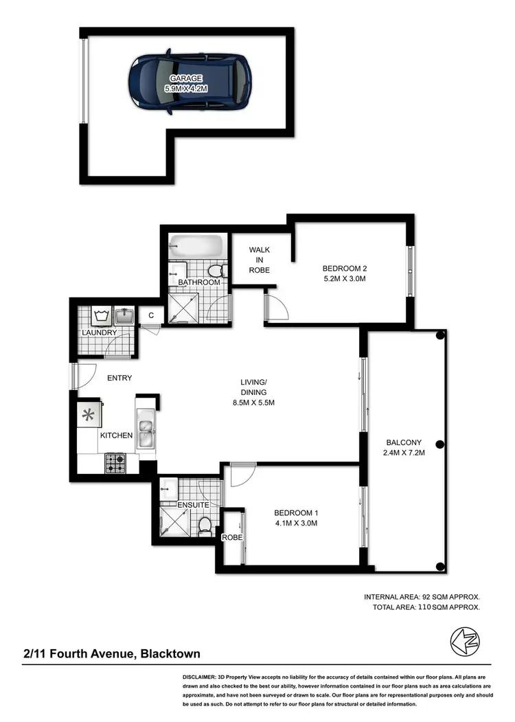 Floorplan of Homely unit listing, 2/11-13 Fourth Avenue, Blacktown NSW 2148
