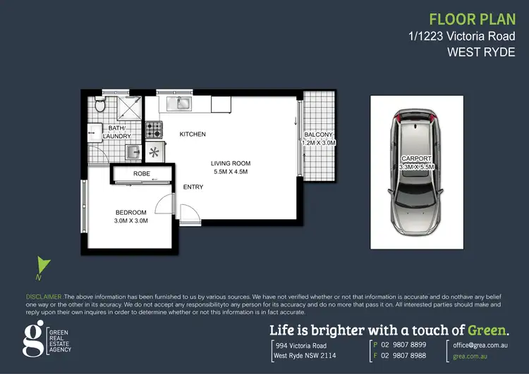 Floorplan of Homely unit listing, 1/1223 Victoria Road, West Ryde NSW 2114