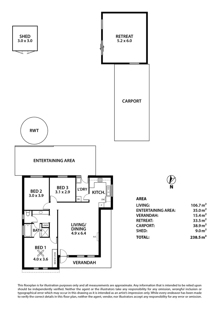 Floorplan of Homely house listing, 23 Hooper Road, Strathalbyn SA 5255