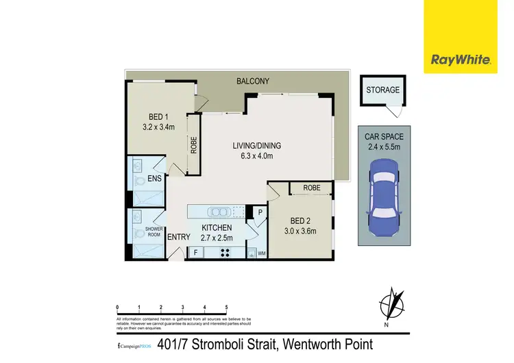 Floorplan of Homely apartment listing, 401/7 Stromboli Strait, Wentworth Point NSW 2127