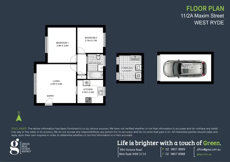 Floorplan of Homely unit listing, 11/2A Maxim Street, West Ryde NSW 2114
