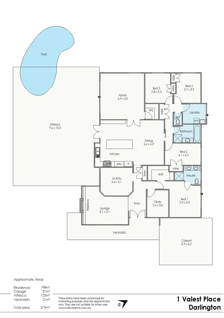 Floorplan of Homely house listing, 1 Valest Place, Darlington WA 6070
