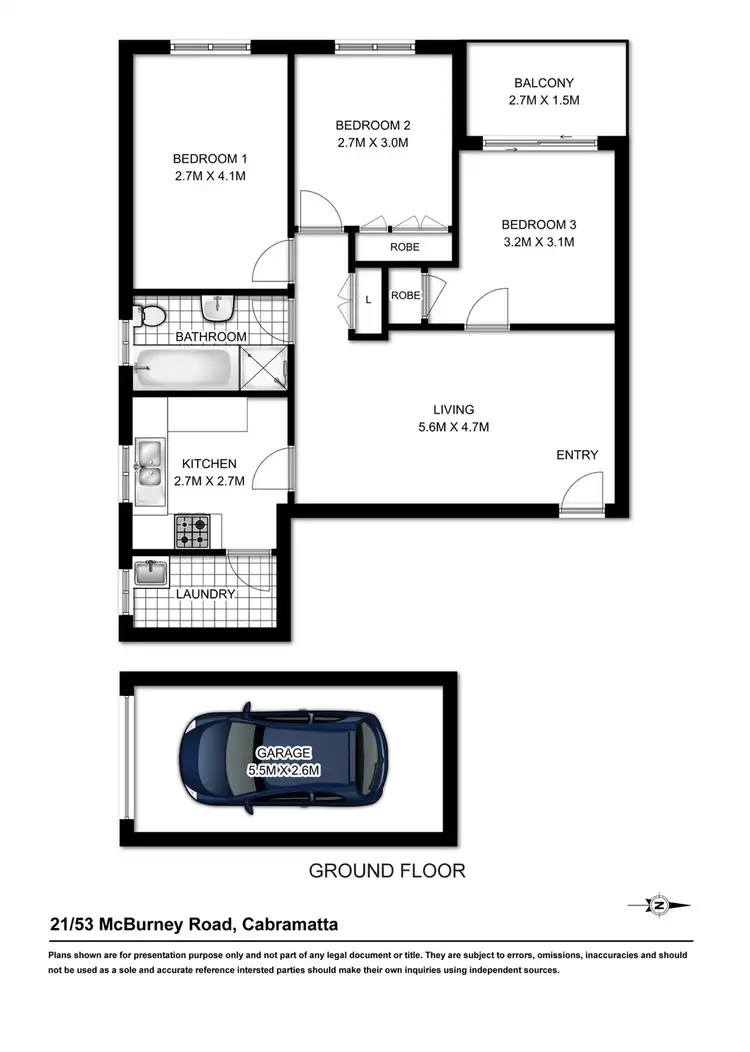 Floorplan of Homely unit listing, 21/53-57 MCBURNEY ROAD, Cabramatta NSW 2166