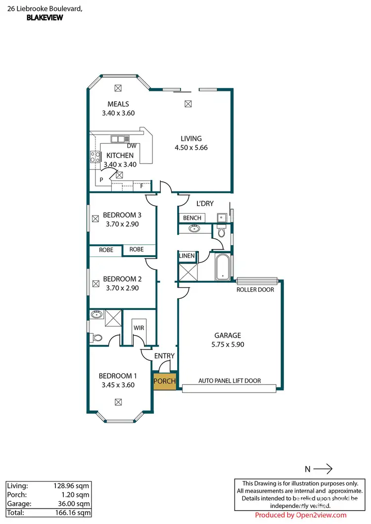 Floorplan of Homely house listing, 26 Liebrooke Boulevard, Blakeview SA 5114