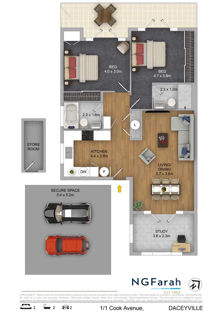 Floorplan of Homely apartment listing, 1/1 Cook Avenue, Daceyville NSW 2032