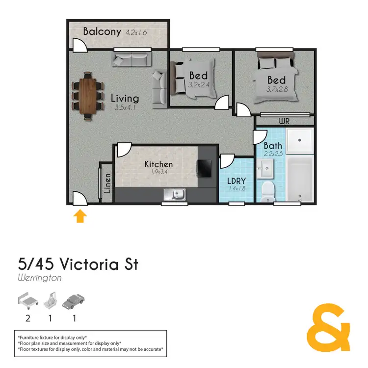 Floorplan of Homely unit listing, 5/45 Victoria Street, Werrington NSW 2747