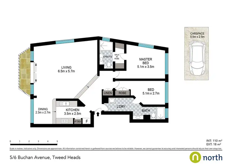 Floorplan of Homely unit listing, 5/6 Buchan Avenue, Tweed Heads NSW 2485