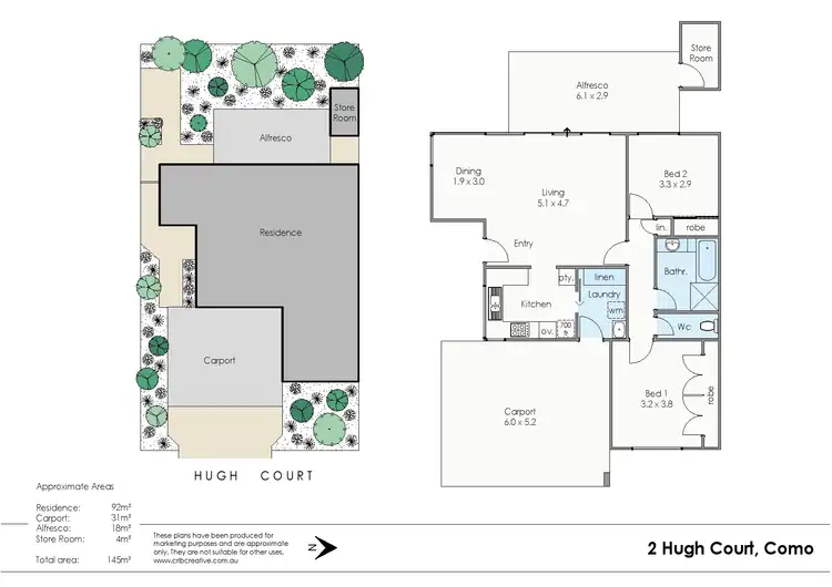 Floorplan of Homely house listing, 2 Hugh Court, Como WA 6152