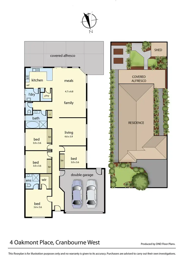 Floorplan of Homely house listing, 4 Oakmont Place, Cranbourne West VIC 3977