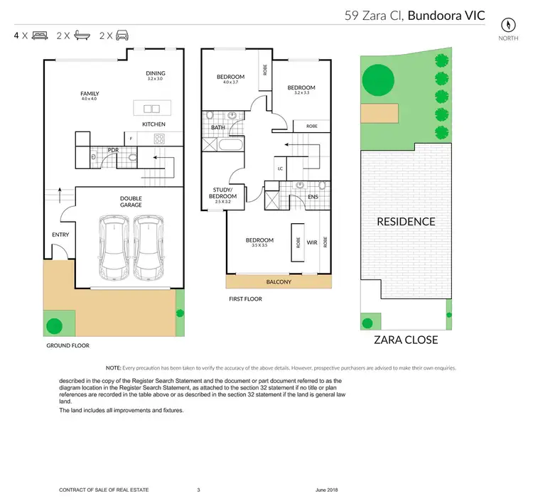 Floorplan of Homely house listing, 59 Zara Close, Bundoora VIC 3083