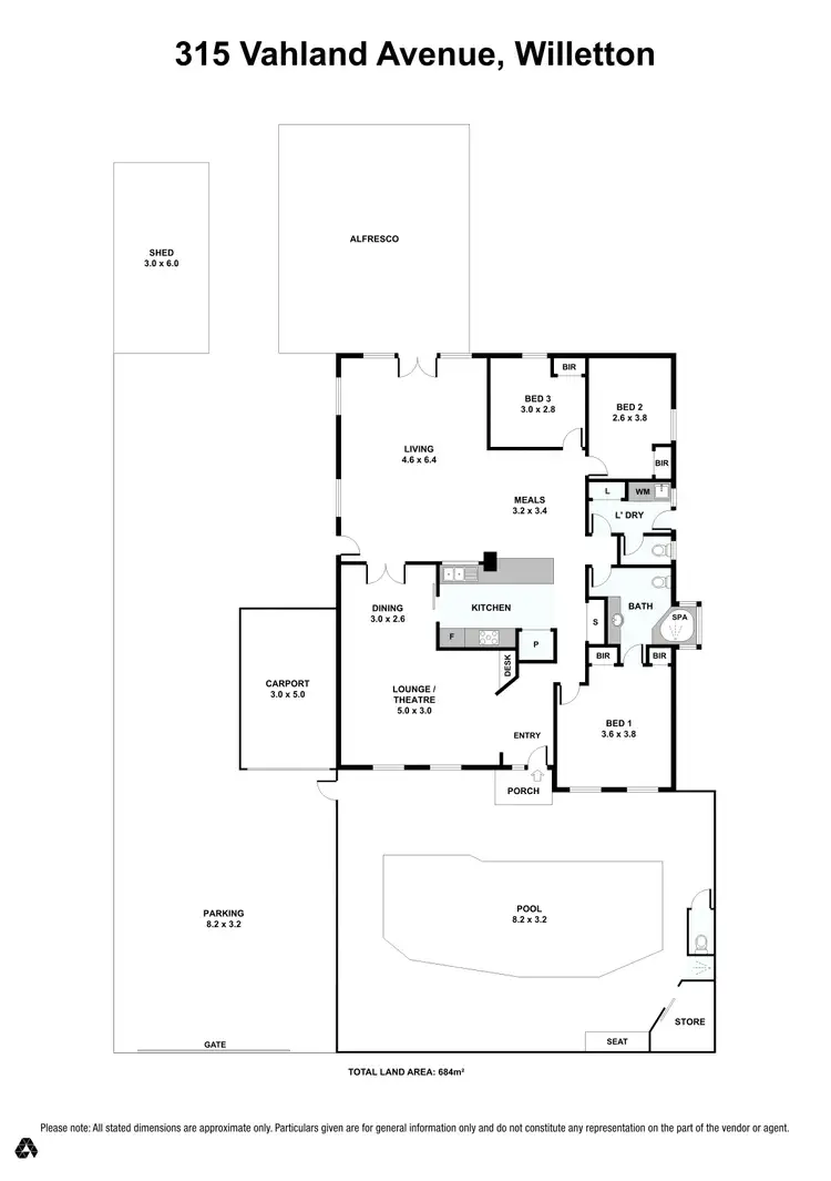 Floorplan of Homely house listing, 315 Vahland Avenue, Willetton WA 6155
