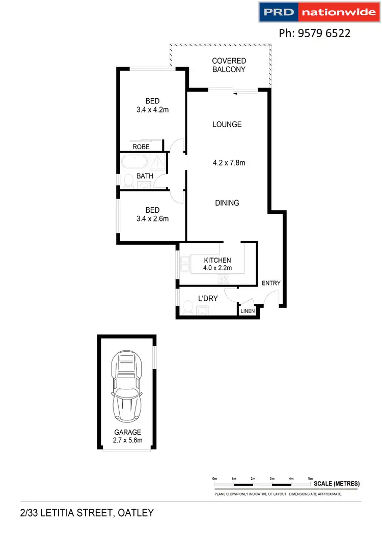 Floorplan of Homely unit listing, 2/33 Letitia Street, Oatley NSW 2223