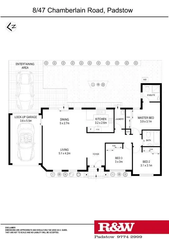 Floorplan of Homely townhouse listing, 8/47 Chamberlain Road, Padstow NSW 2211