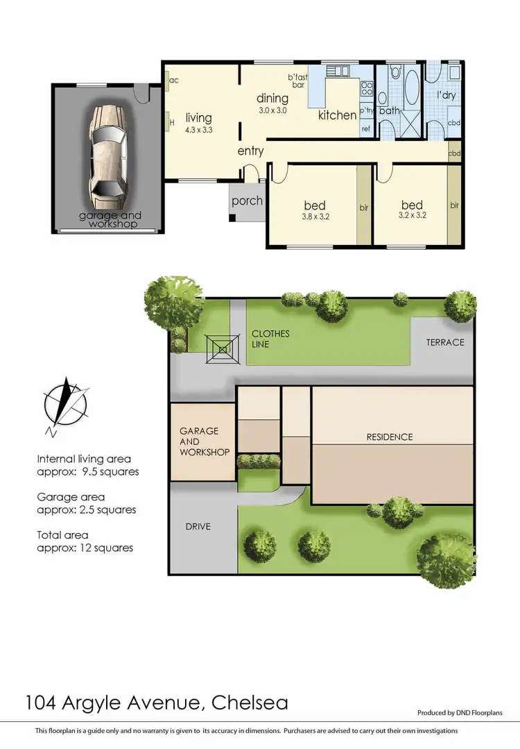 Floorplan of Homely villa listing, 104 Argyle Ave, Chelsea VIC 3196