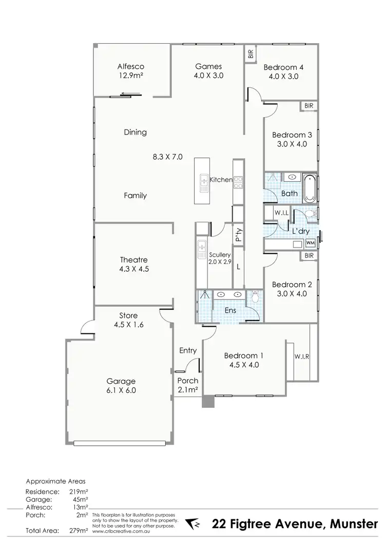 Floorplan of Homely house listing, 22 Figtree Avenue, Munster WA 6166