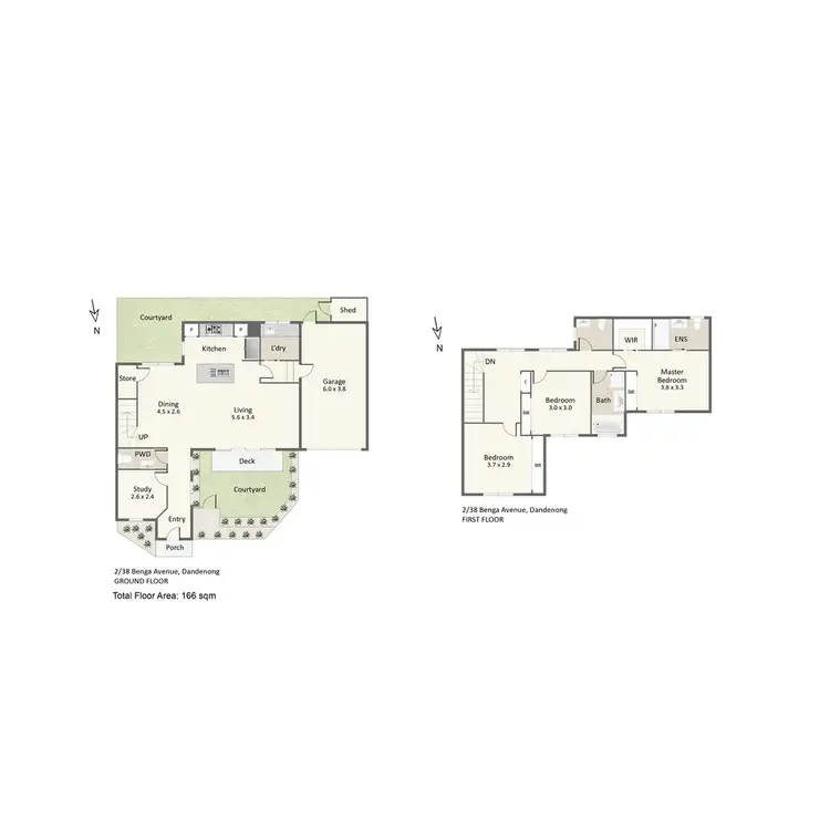 Floorplan of Homely townhouse listing, 2/38 Benga Avenue, Dandenong VIC 3175