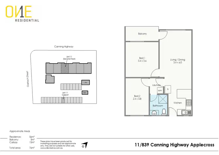 Floorplan of Homely apartment listing, 11/839 Canning Highway, Applecross WA 6153