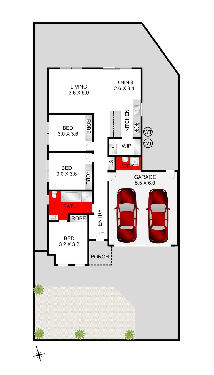 Floorplan of Homely townhouse listing, 39B Jedda Street, Bell Post Hill VIC 3215