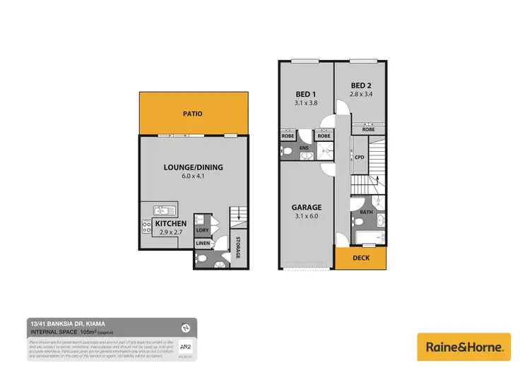 Floorplan of Homely townhouse listing, 13/41 Banksia Drive, Kiama NSW 2533