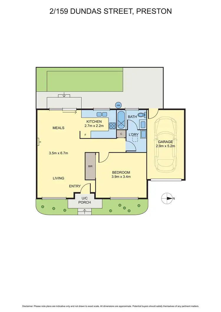 Floorplan of Homely unit listing, 2/159 Dundas Street, Preston VIC 3072