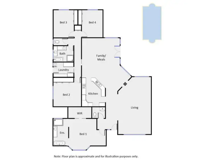 Floorplan of Homely house listing, 8 Ribarits Court, Mildura VIC 3500