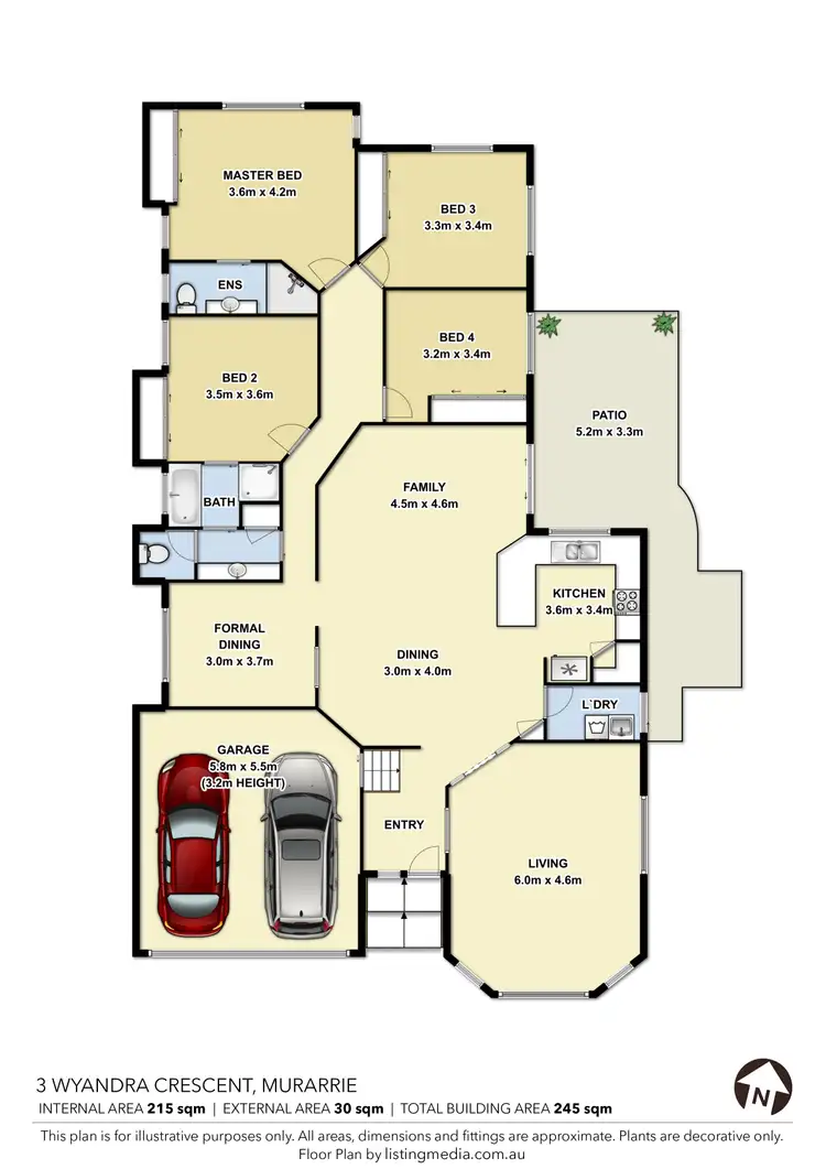 Floorplan of Homely house listing, 3 Wyandra Crescent, Murarrie QLD 4172