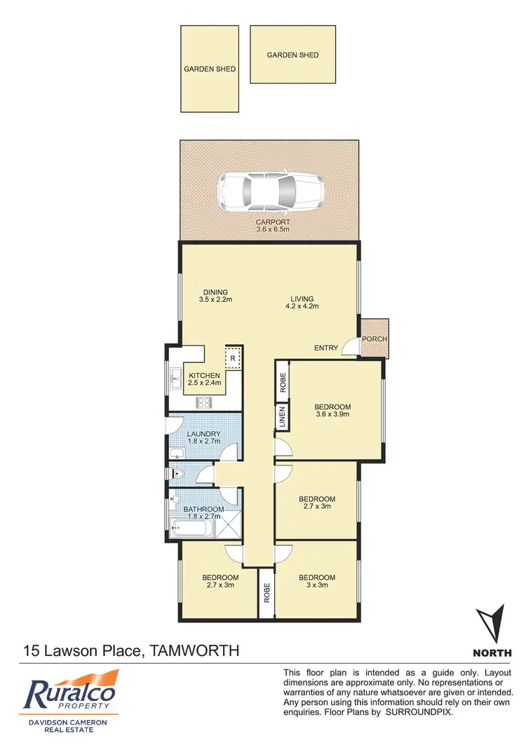 Floorplan of Homely house listing, 15 Lawson Place, Tamworth NSW 2340