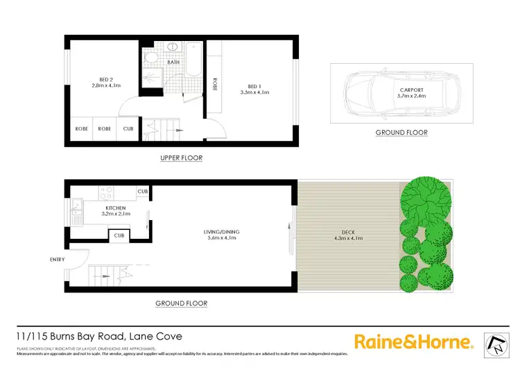 Floorplan of Homely townhouse listing, 11/115 Burns Bay Road, Lane Cove NSW 2066