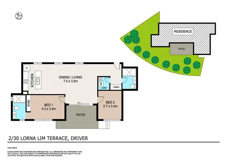 Floorplan of Homely unit listing, 2/30 Lorna Lim Terrace, Driver NT 830