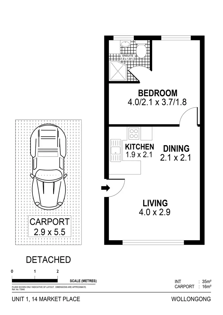 Floorplan of Homely apartment listing, 1/14 Market Place, Wollongong NSW 2500